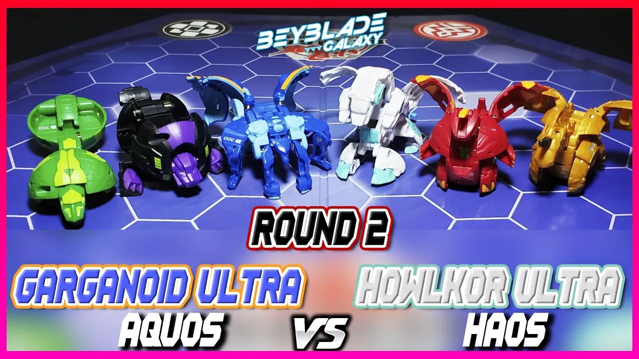 ULTRA GARGANOID vs HAOS HOWLKOR Round 2 - BAKUGAN BATTLE PLANET