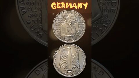Germany 5 Mark 1980.#shorts #education #coinnotesz