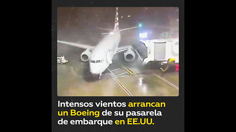 Un Boeing es arrastrado por una potente tormenta en EE.UU.