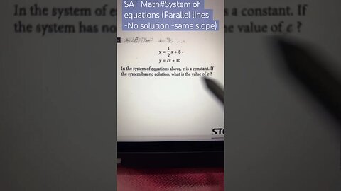 Finding slope when system of equations has no solution #youtubeshorts #mathtrick #satmath