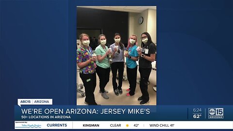 We're Open, Arizona: Jersey Mike's providing meals to workers in the community