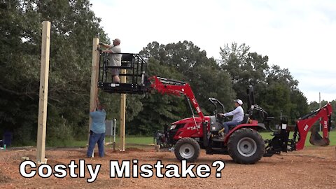 A Better Pole Barn Pt5 | Costly Mistake? Cutting Post and Truss Fail