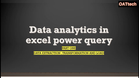 Data analytics in excel Power Query