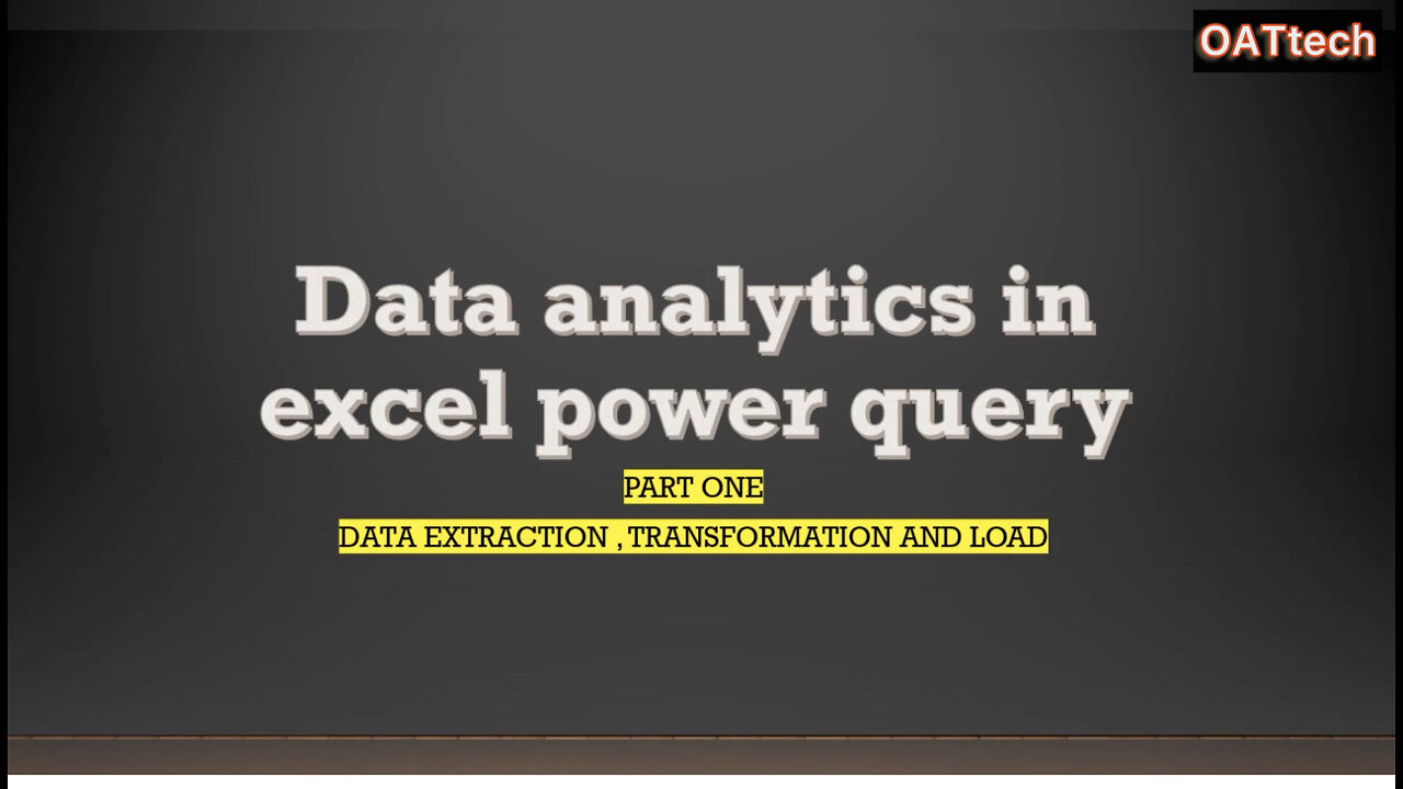 Data analytics in excel Power Query