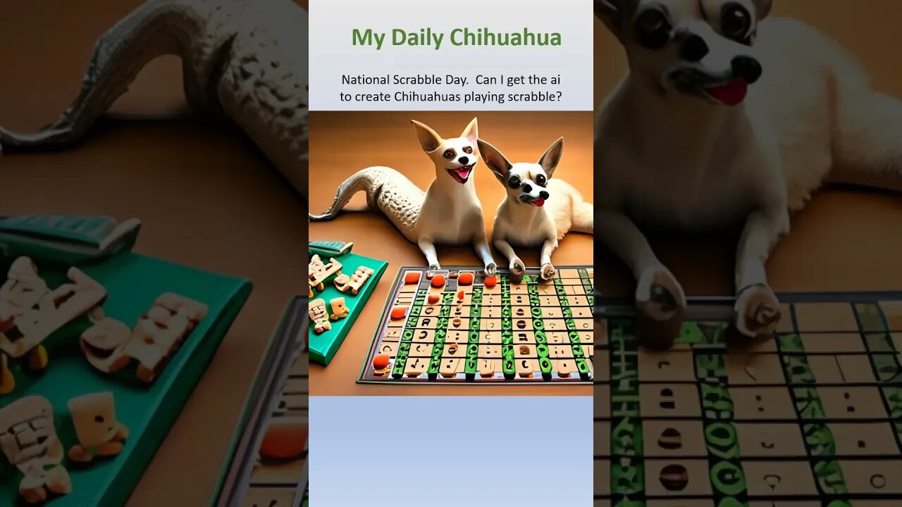 Chihuahuas on National Scrabble Day. #shorts