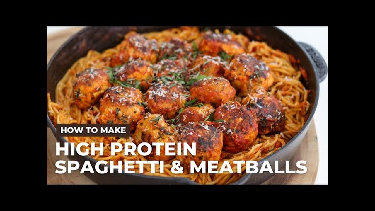 High Protein Spaghetti and Chicken Meatballs