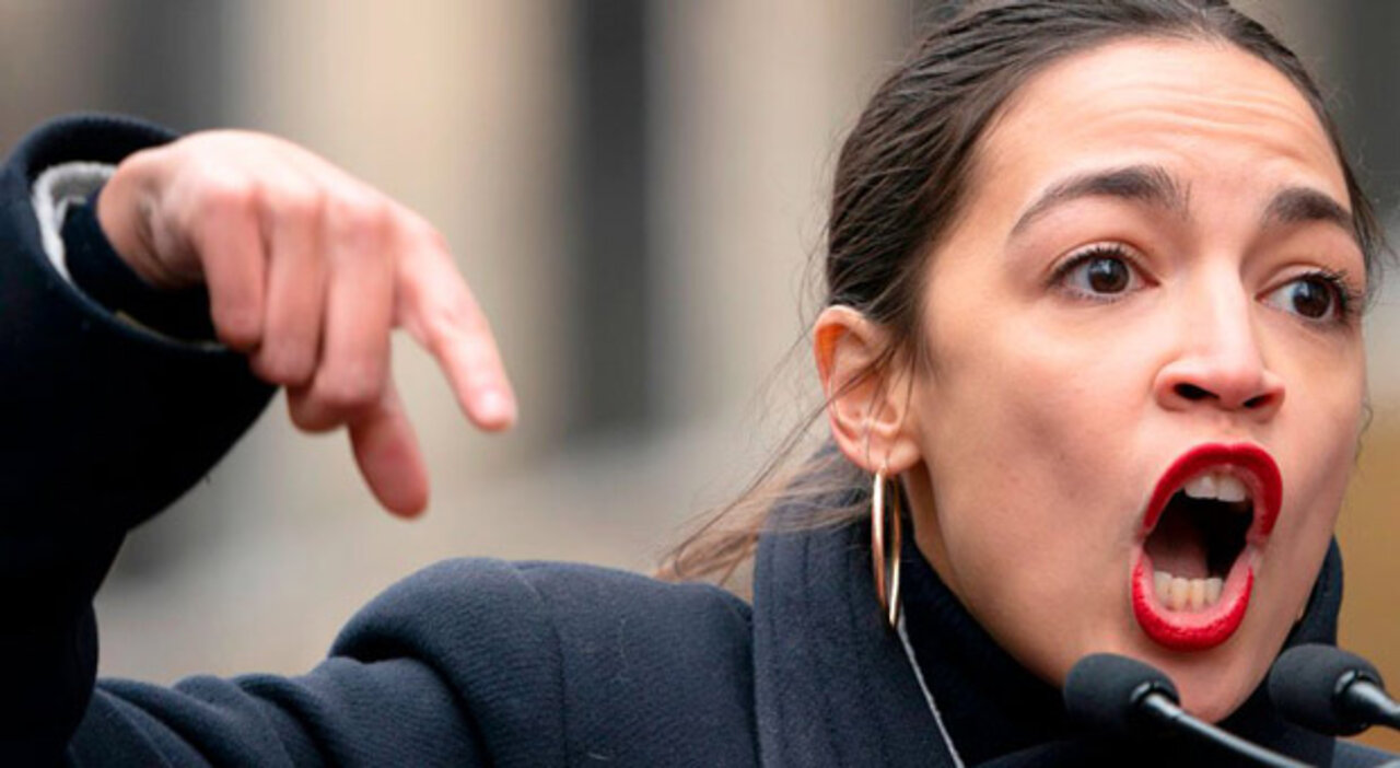 AOC rallies with NYC students to get police officers out of schools.