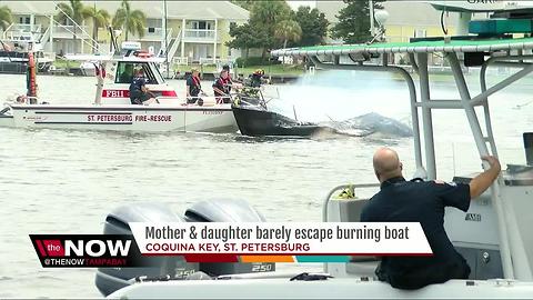 One transported to hospital after sailboat fire in St. Petersburg