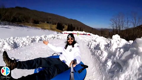 Epic Mountain Zip Lining Snow Tubing & Waterfall Hike Day Vlog Hawks Nest Seven Devils NC