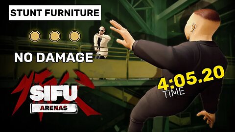 Stunt Furniture - Sifu Arenas Gameplay [No Hit, Gold Stamps, 4:05 Speedrun]