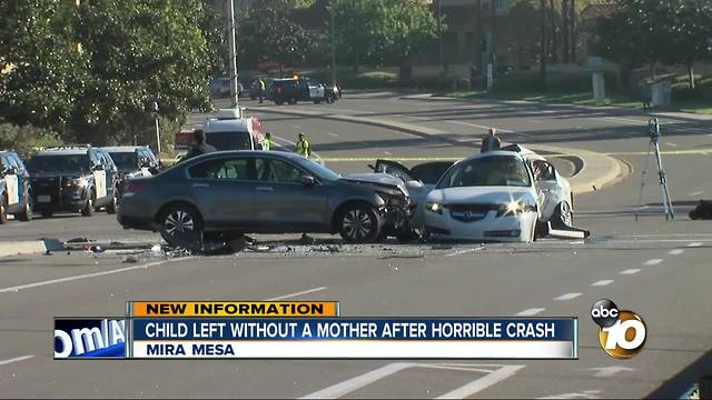 Child left without a mother after horrible crash