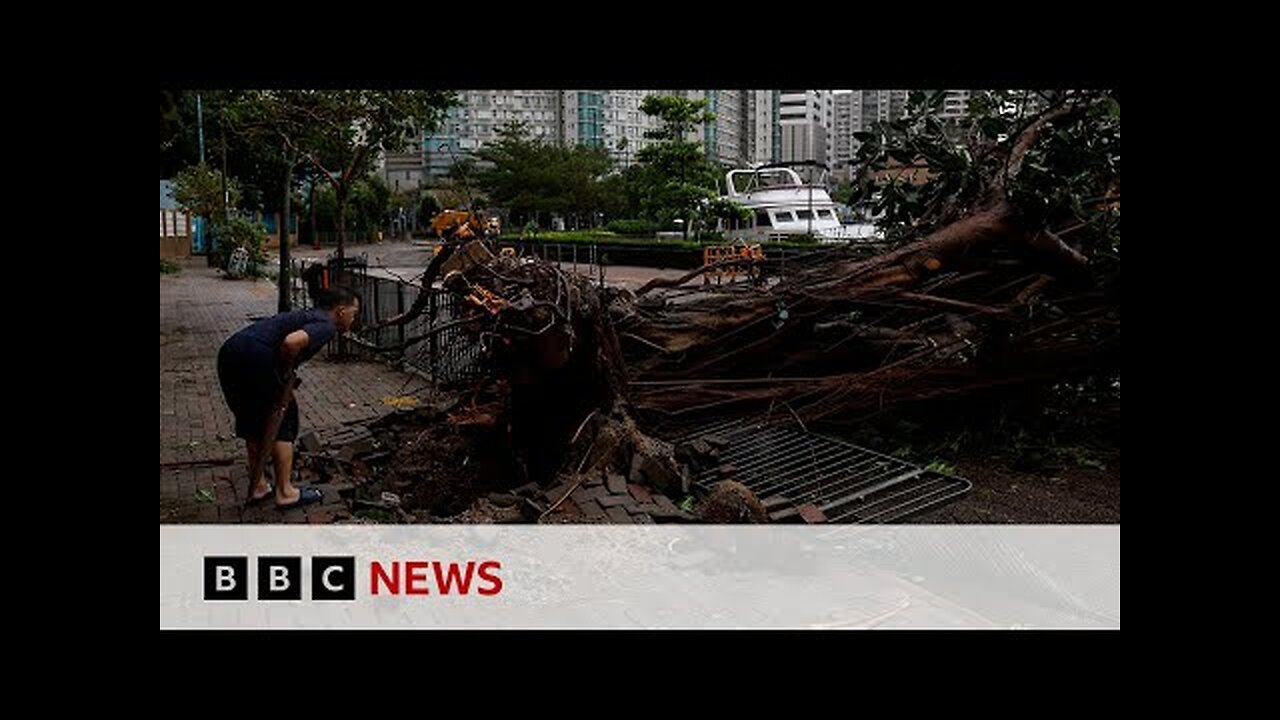 Typhoon Saola makes landfall in China - BBC News