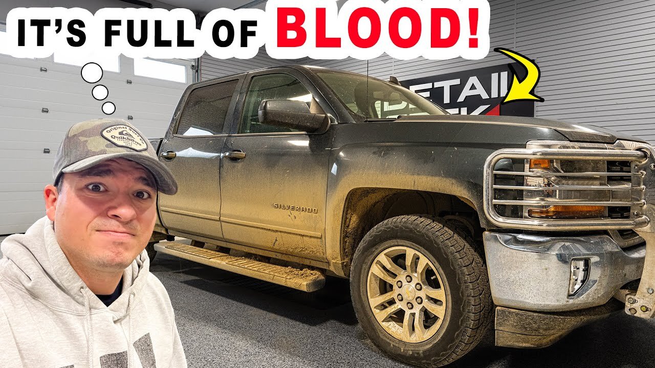 Cleaning a Hunter s BLOODY Truck! | Super Muddy Truck Wash!