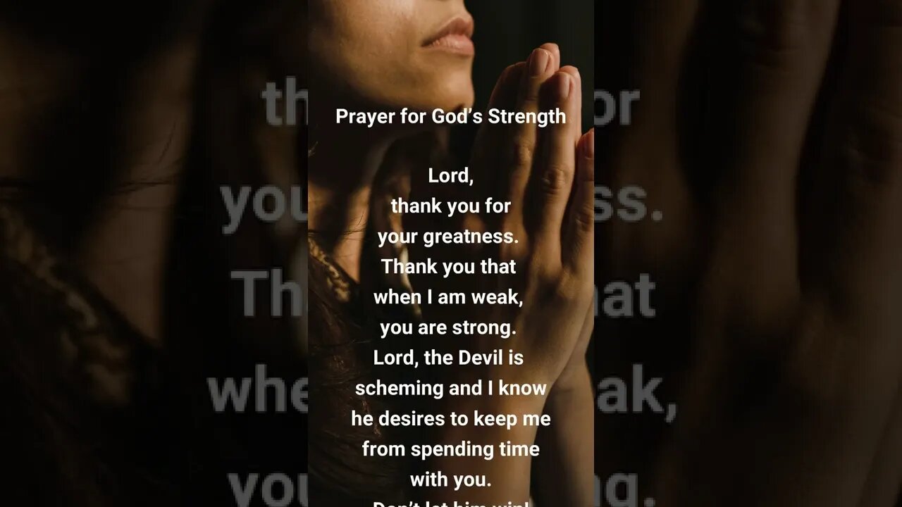 Minute Prayer. Prayer for God’s Strength #shorts #shortsprayer