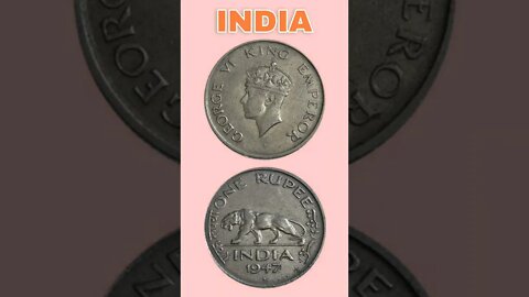 India - British 1 Rupee 1947.#shorts #coinnotesz