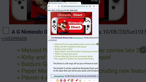 A G nintendo direct leak