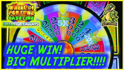 EPIC COMEBACK ROLLER COASTER 25X BIG WIN! Wheel of Fortune Cash Link Latin Getaways Slot