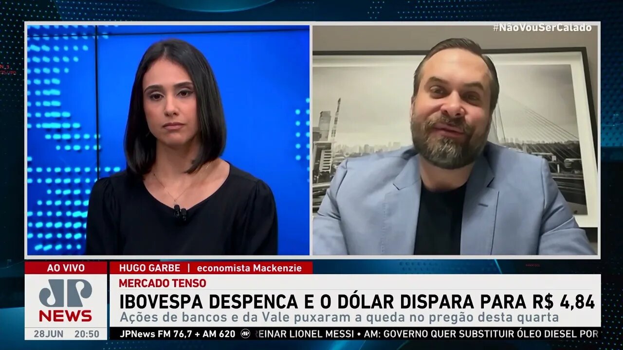 Ibovespa despenca e dólar sobre para R$ 4,84; economista Hugo Garbe analisa