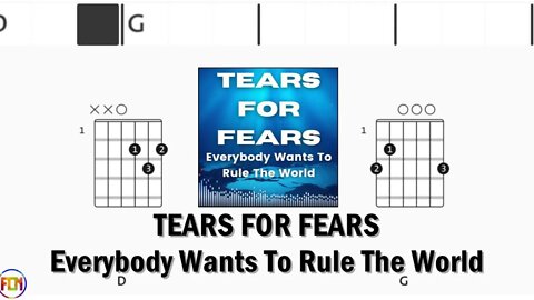 TEARS FOR FEARS Everybody Wants To Rule The World FCN GUITAR CHORDS & LYRICS