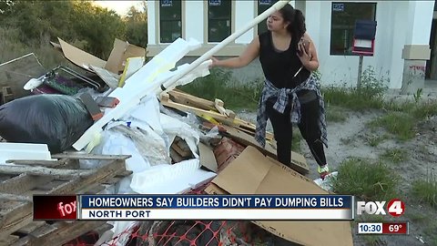 Homeowners say builders didn't pay dumping bills