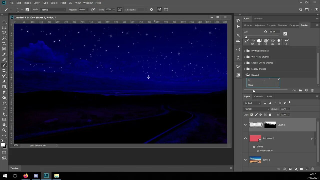 Simple photoshop stars brush