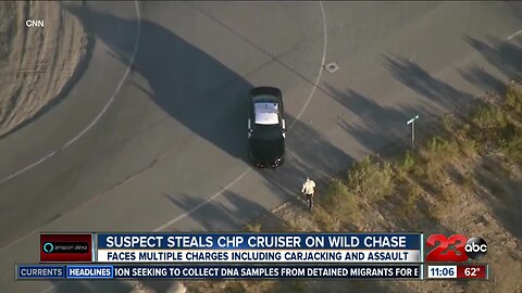 Man steal CHP cruiser on a wild chase