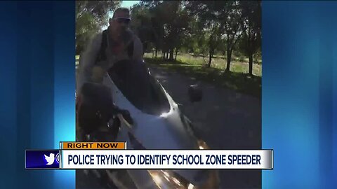 Police in Jupiter trying to identify school zone speeder