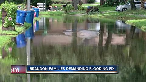 Flooding concerns in Brandon, neighbors demanding action from the county