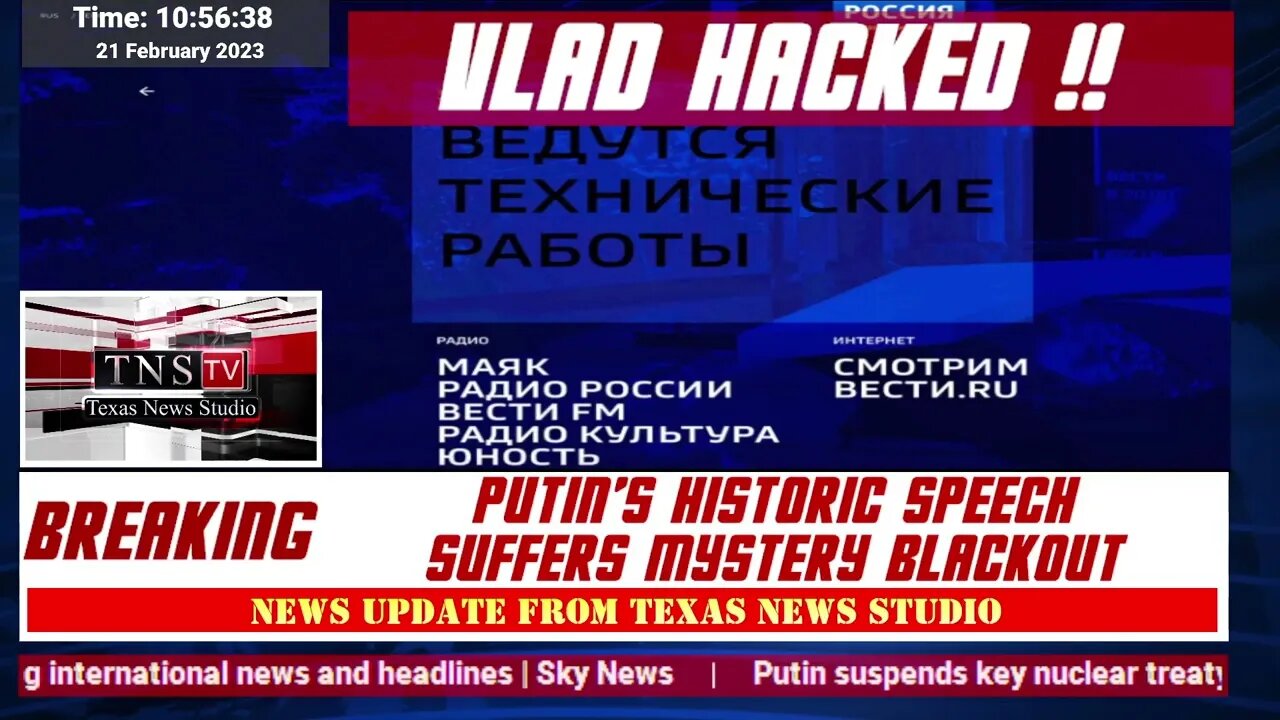 VLAD SILENCED Putin’s historic speech suffers mystery BLACKOUT across Russia