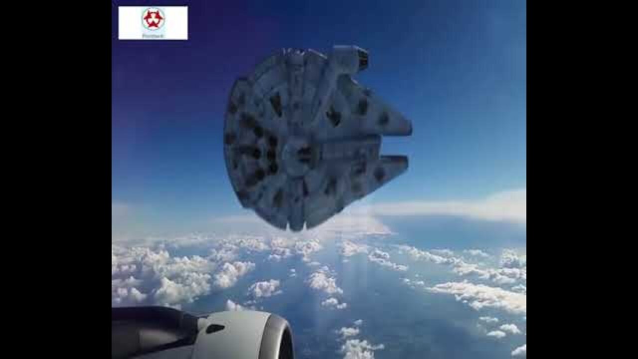 Passenger captures a 'Millennium Falcon-Like UFO' on camera | #ufo #sightings #uap