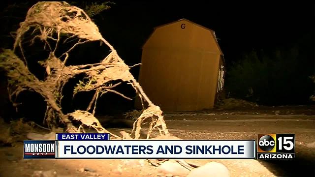Monsoon storms create havoc in Queen Creek, Apache