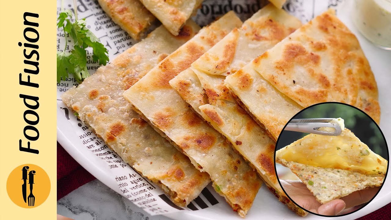 Boat Basin inspired chicken cheese paratha recipe by Food Fussion.