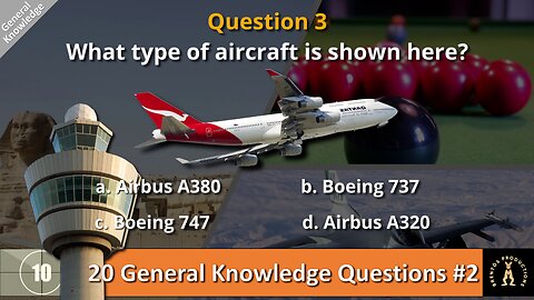 General Knowledge Trivia Quiz #2 | 20 Multi-choice Questions | Medium Difficulty | #qantas