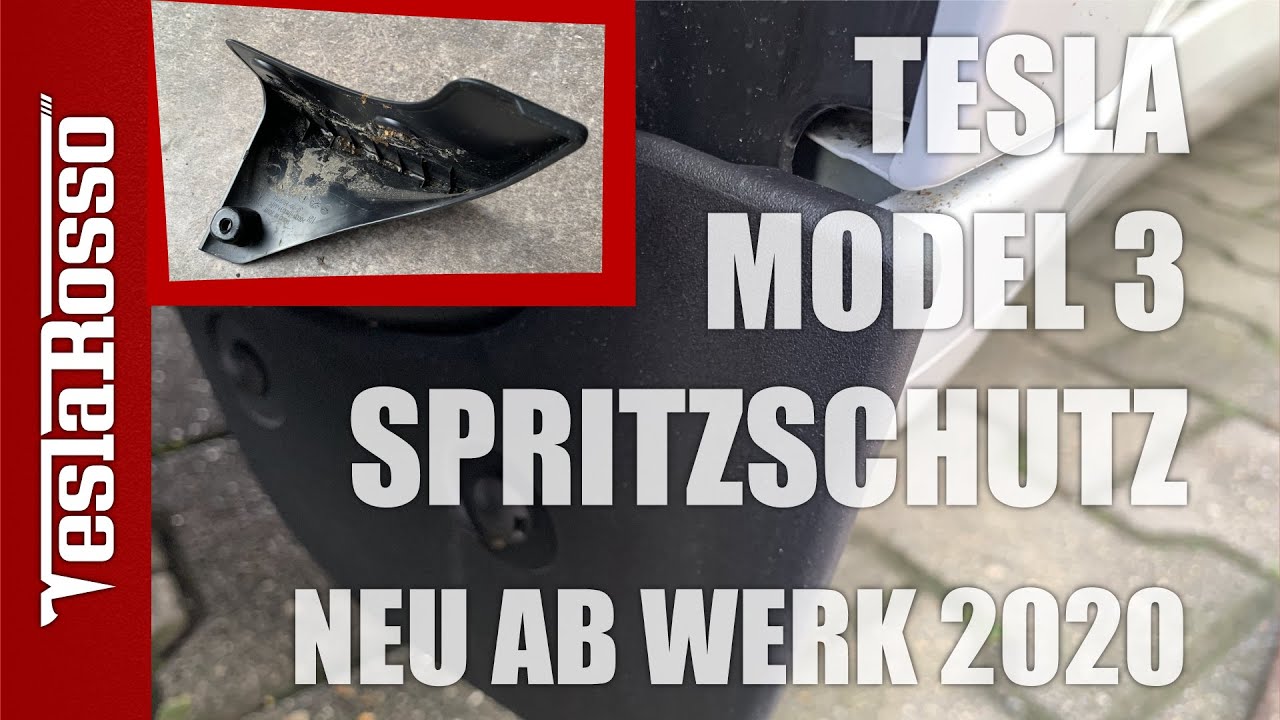 Tesla Model 3 Spritzschutz ab Werk & Montage von Schmutzfängern aus dem Zubehörhandel