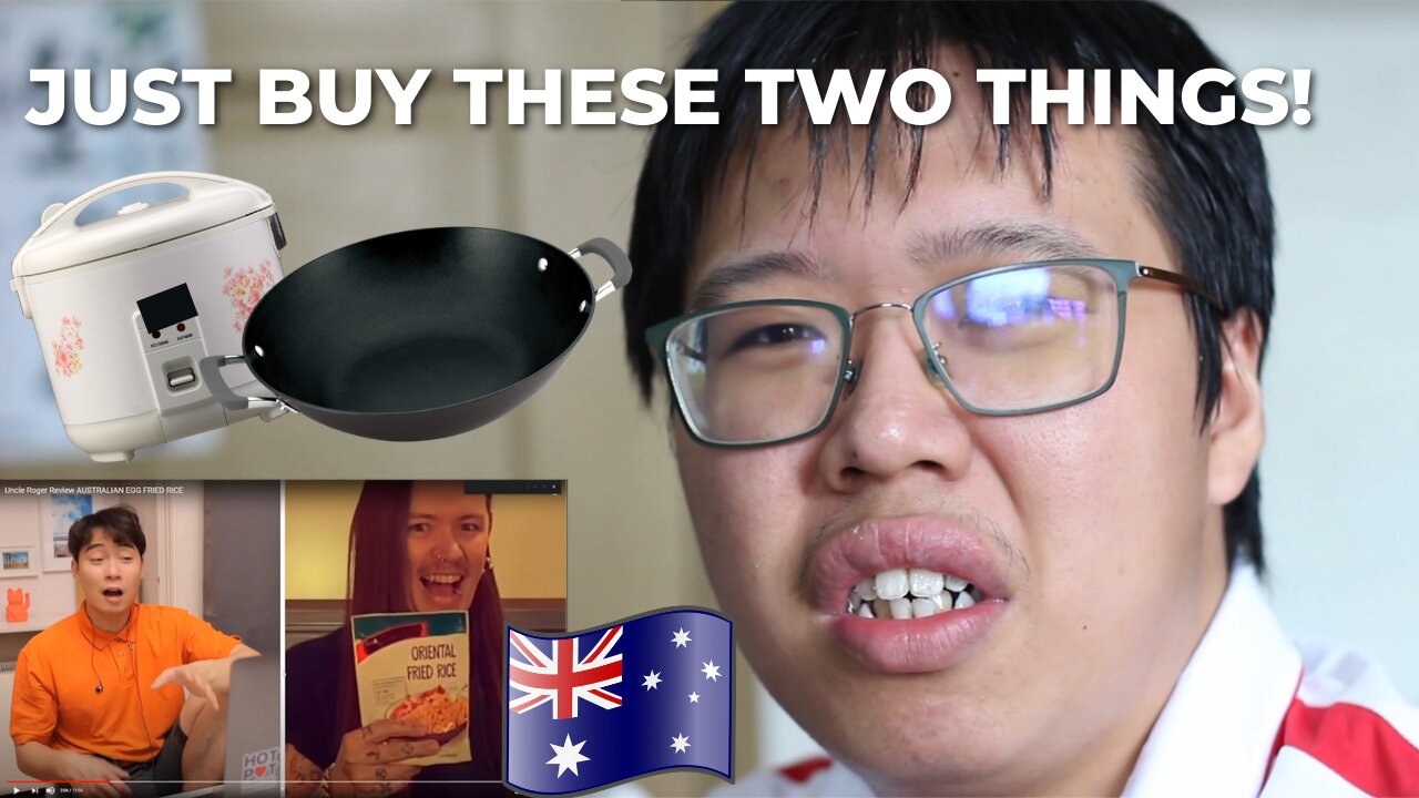 Uncle Roger Review Australian Egg Fried Rice Reaction! I Wok & Rice Cooker!