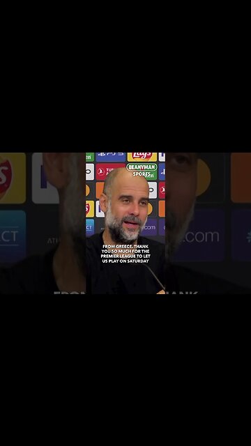 'Thank you so much for the Premier League to let us play on Saturday...' | Pep Guardiola