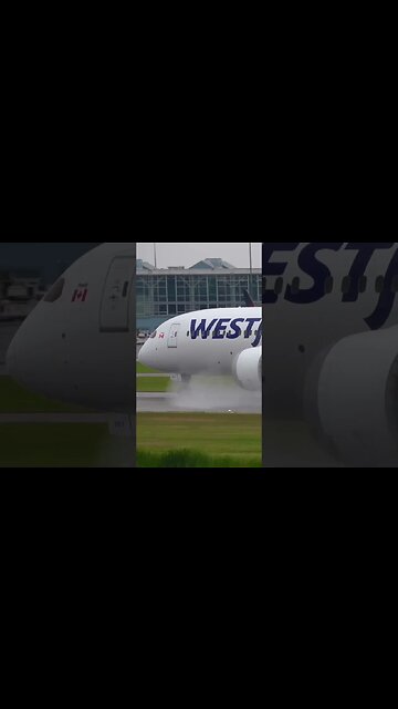 💧Boeing 787 on wet runway✈️