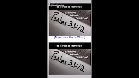 Top Verses To Memorize, Psalms 33:12