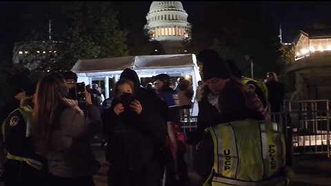 Pro-Hamas Protestors Try to Shut Down Capitol Hill Christmas Tree Lighting