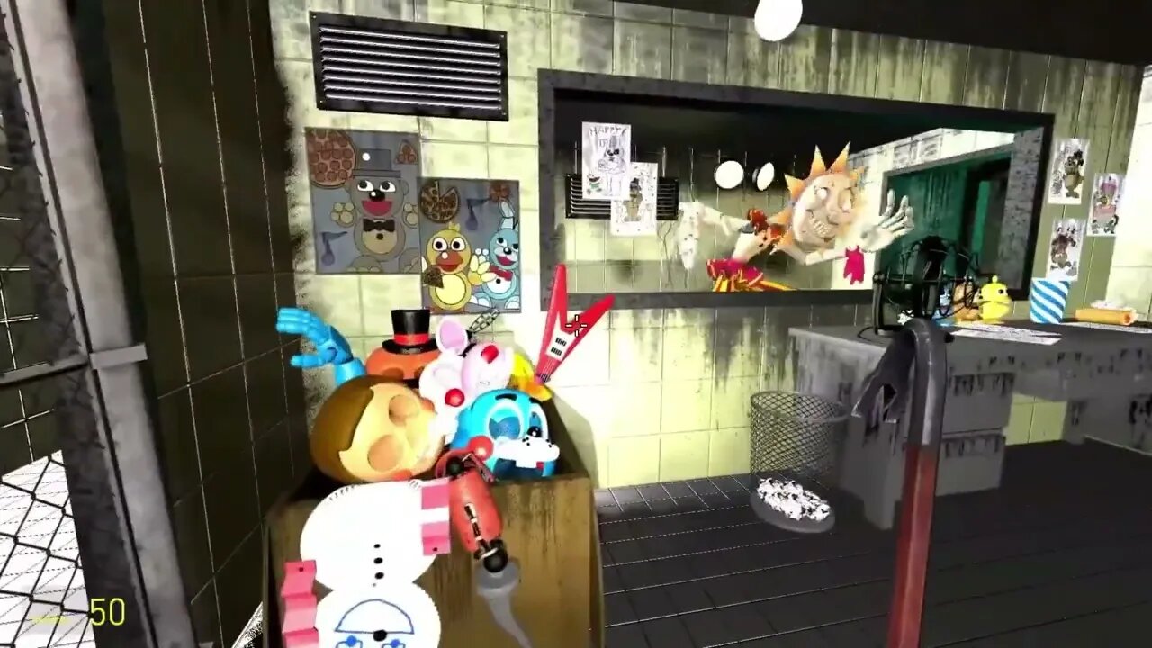 FNAF 3 COOP: Animatronics Scare Guard in Garry's Mod | Translated Gameplay
