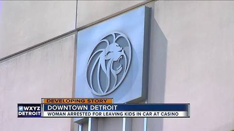 Mom arrested for leaving kids in car while she gambled at Detroit casino