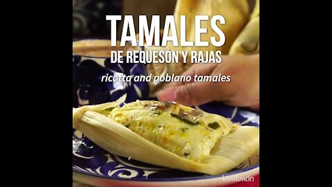 Ricotta and Poblano Tamales