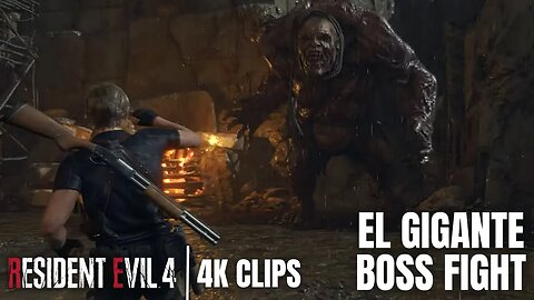 Leon & White Doggo vs El Gigante | Resident Evil 4 Remake 4K Clips
