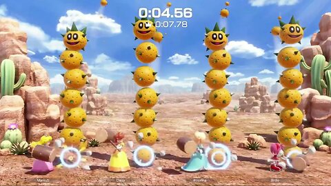 🎉🎀 Girl Party Superstars - Peach 🍑 Rosalina 🌟Daisy 🌼 & Amy Rose 🌹 (Mario Party Superstars) 🎮