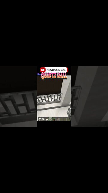 Quartz and Iron Bars Wall | Minecraft