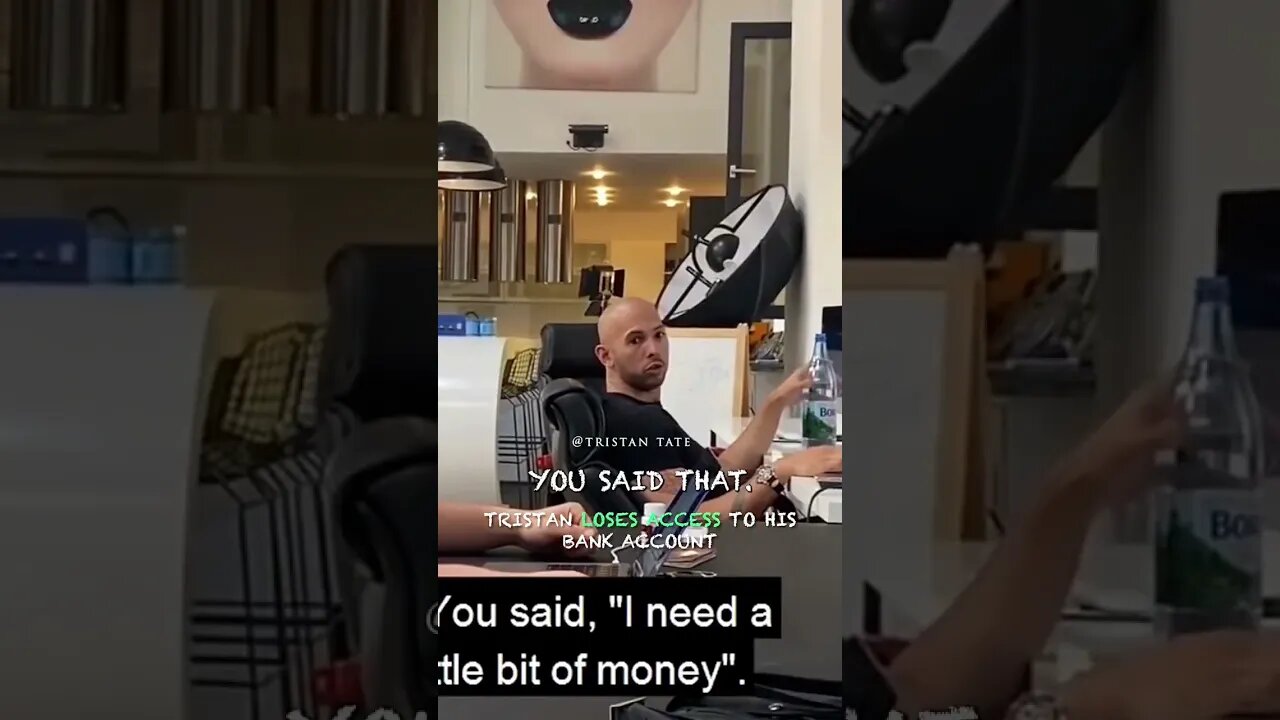 Tristan Tate Loses Access To His Bank Account #Shorts