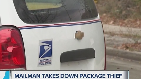 Mailman takes down package thief in Milwaukee