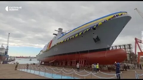 A MILGEM project corvette Hetman Ivan Mazepa was launched in Turkey for the Ukrainian Navy