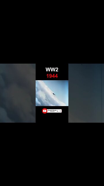 WW2, 1944: P-51 Mustang Catches The Drop Tank of a Bf 109 | AI Enhanced, Colorized, 60fps, 4k