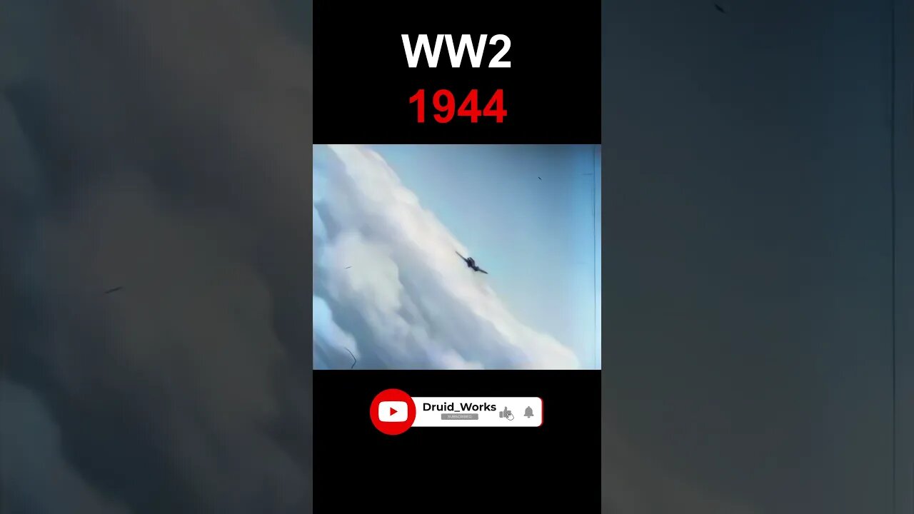 WW2, 1944: P-51 Mustang Catches The Drop Tank of a Bf 109 | AI Enhanced, Colorized, 60fps, 4k